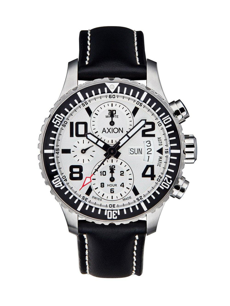 CHRONO COMMANDER WHITE CHRONOGRAPH - Axion Watch