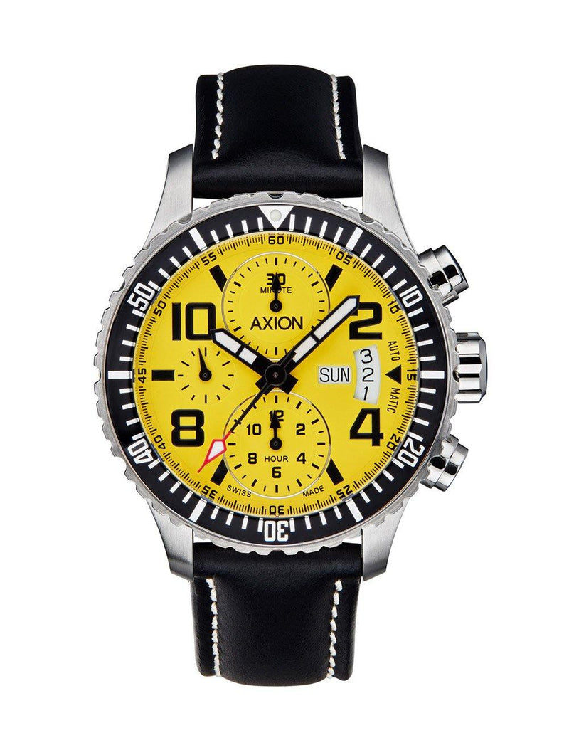 CHRONO COMMANDER YELLOW CHRONOGRAPH - Axion Watch